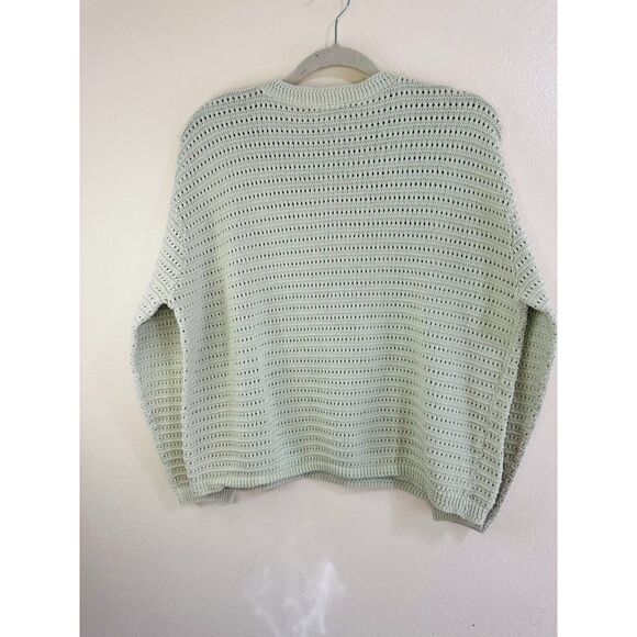 Cherokee Vintage Women's Mist Green Open Knit Sweater, Size XL - Picture 3 of 3